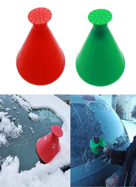 Pelle à neige entière dissolvant de vitre de voiture grattoirs à glace outil d'hiver en plein air entonnoir magique de grande taille brosse multifonctionnelle 4 Col4896606