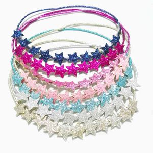 Hele Sprankelende Glitters Sterren Halo Elastische Band Kinderen Valentine Haaraccessoires Hoofdbanden voor meisjes