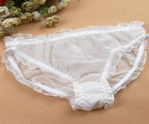 Hele zomer pure zijde ruche doorzichtig transparant slipje dames ondergoed slip maat M2XL3826876