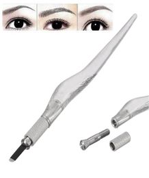 Stylo de tatouage entier manuel sourcil Microblading maquillage Permanent Machine crayon conception Unique poignée transparente outils d'art corporel 7608818