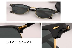 hele topkwaliteit zonnebril voor dames retro mode club zonnebril heren master 51 mm uv 400 bescherming plank metalen frame eyewea5012776
