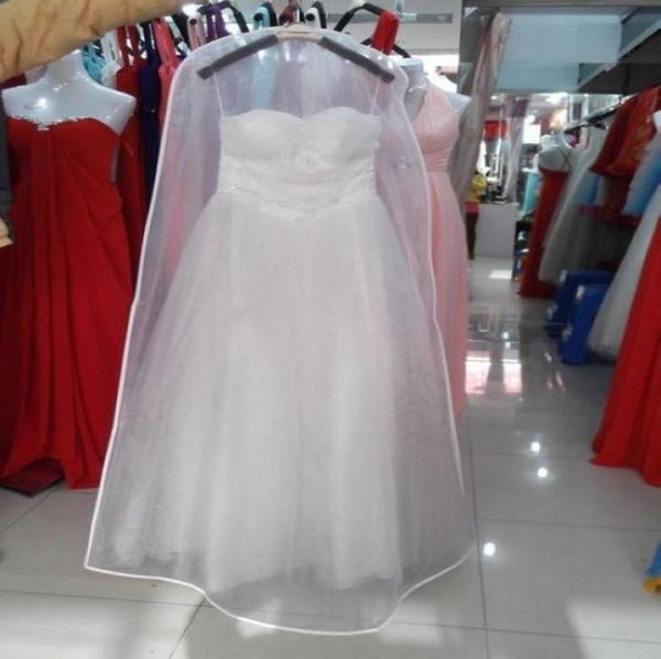 Robe de mariée transparente entière Couverture de poussière omniseal Extra Large PVC Mariage Sac de vêtements Vêtements Robes Bridal Dust Cover8021481