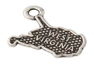 Entièrement tendance alliage américain Virginia West Virginia charmes de l'État américain Charmes de bricolage 1618 mm AAC0271727184