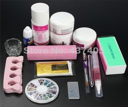 Hele UC114 pro clipper acryl poeder vloeistof glitter borstel lijm nail art tips gereedschap kit set nagel curing manicure7517446