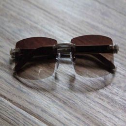Entier unisexe haute qualité diamant lunettes de soleil designer métal conduite lunettes de soleil femmes homme rond en acier inoxydable sans cadre Glas220Z