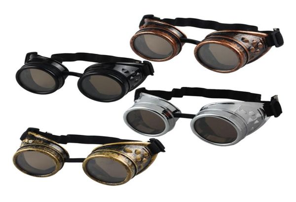 Unisexe entier vintage Victorian Style Sampunk Goggles Soudage Punk Glasse Cosplay Lunettes de soleil Men Women 039S EY5426685
