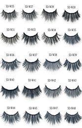 Hele W-serie 48 stijl Flash meisje Hoge kwaliteit 1 paar 5D nertsen magnetische wimpers Luxe doos Magnetische vloeibare eyeliner en Twee3042261