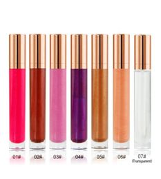 Hele waterdichte 7 kleuren glans lipgloss geen logo makup lippenstiften glanzende glanzende vloeistof lip gloss lipstick cosmetic make -up li3148007