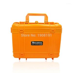 Étui rigide entièrement étanche avec mousse pour appareil photo, équipement vidéo, étui de transport, noir Orange, plastique ABS scellé, sécurité Portable265S