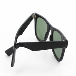 Diseñador de marca de estilo occidental Txrppr Gafas de sol Hombres Ángulo clásico Marco de tablón negro Gafas de sol UV400 de 50 mm con marrón Leat222y