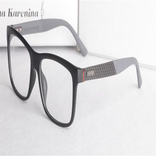 Producto completamente nuevo, pata de espejo de fibra de carbono, placa súper ligera, gafas cortas para hombre, gafas planas FramFashion GG1294Z