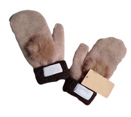 tout l'hiver nouvelles femmes039s toile cachemire gants de luxe automne chaud peluche G coupe-vent designer cinq doigts mitaines de mode5526464