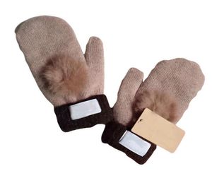 tout l'hiver nouvelles femmes 039s toile cachemire gants de luxe automne chaud peluche G coupe-vent designer cinq doigts mitaines de mode4567908