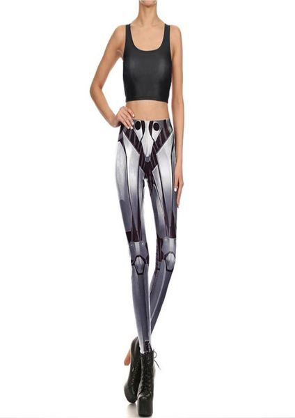 Leggings enteros para mujer, leggins con estampado 3D, leggins de robot, pantalón para mujer, legging5444296