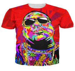 Femmes entières Men 3D Biggie Shades Tshirt Rappeurs influents du notoire Bigbiggie Smalls T-shirt Tops Summer Style T4715037