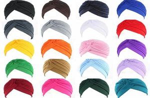 Femmes entières hommes polyester casquettes indiennes extensible turban chapeau bande plissée tête enveloppement printemps été plage fête chapeau de soleil 1 douzaine 12hat8606514