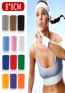 Hele polsbandjes Sport Sweatband Hand Band Sweat Pols Support Brace Wraps Guards For Gym Volleyball Basketball Teennis 2808452