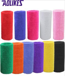 Hele1 pc 1575 cm Terry Cloth polsbands Sport Sweatband Handband voor gym volleybal tennis zweetpolsteun Brace wrap1670246