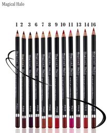 Whole12pcslot nouveau crayon à lèvres Halo magique 12 couleurs non étourdi imperméable longue durée crayon à lèvres lisse doux rouge Makeup5776918