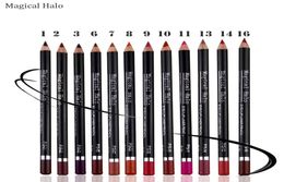 Whole12pcslot nouveau crayon à lèvres Halo magique 12 couleurs non étourdi imperméable longue durée crayon à lèvres lisse doux rouge Makeup7342244