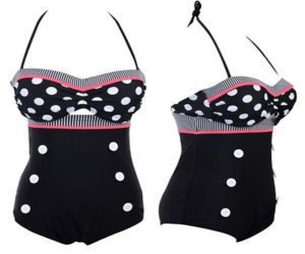 Whole2015 Swimsuit les plus mignons Swimwear Vintage Pin Up Up High Taist Bikini Set SMLXL BR 8721515