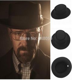 Hele2015 Mode Men Classic Filt Pork Pie Porkpie Fedora Hat Chapea Cap UpTurn Masculino Black Ribbon Band Panama Hats 25831437275177