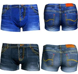 Whole2015 Sexy Grappige Heren Shorts Print Boxers Mannen Ondergoed Mannelijke Slipje Katoenen Boxers Comfortabel Ademend Cuecas jeans5282888