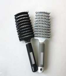 Whole2016 Nouvelle chaleur antistatique Curbe Curbe Barber Salon Hair Styling Tool Rows Tine Comb Brush Hair Hairfrush 7661175