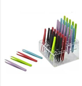 Whole24pcs coloré en acier inoxydable aspice incliné de beauté Tweezers outils d'épilation la plus basse promotion 2711782