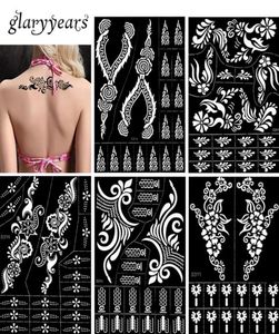 Whole30 ontwerpen 1 stuk grote henna stencil holle airbrush verf sjabloon sexy dames make -up body art tattoo stencil temporar8438006