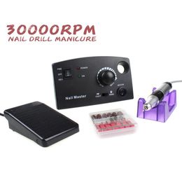 Whole30000 RPM Elektrische nagelboor Pro Wit Zwart Diamant Nagelboor Vijlmachine Maniure en Pedicure Boor Polish Voor Gel 6203829