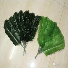 Entièrement 38 cm Tissu mariage décor de maison Phoenix noix de coco sagoue de palmier artificiel de la plante artificielle de fougères quittent le faux feuillage bonhonsaï 1119908
