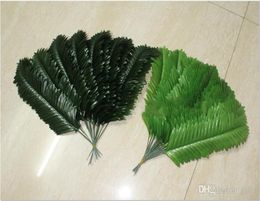 Entièrement 38 cm Tissu mariage décor de maison Phoenix Coconut Sago Palm Tree Artificial Plant Fern Branches Lave Fake Foliage Bonsai 5286454