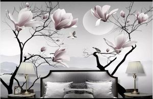 Whole3d Po Wallpaper Muraux muraux 3D Muraux 3D NOUVEAU chinois magnolia fleuriste mural peinture décorative fond d'écran F3794284