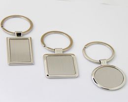 Hele50PCS blanco metalen sleutelketen promotie sleuteltags aanpassen Logo Laser Key Rings 7253757