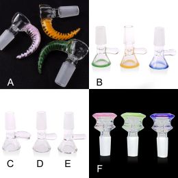 ACCESSOIRES DE FUMERS FUMER 14 mm et articulation mâle de couleurs d'eau bols en verre Bongs Oil Rigs ZZ