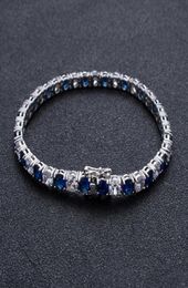 Bracelets de chaînes glacées en gros 7 pouces 8 pouces 5mm chaîne de Tennis bleu zircon cubique Hip Hop bijoux pour hommes femmes 7984028