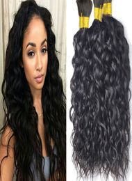 Brésilien Water Wave Braiding Hair Hair Bulk 3pcs lot 8a Grade Brésilien Wave Hair Human Human For Traiding Bulk pas Att6826279