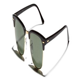 Lunettes de soleil en verre entier de haute qualité, charnière en métal, lunettes pour hommes et femmes, UV400 51mm, unisexe avec étuis et 2264377