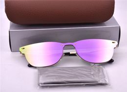 WholeHigh Quality Luxury Mens Brand Designer Gafas de sol redondas para hombres Mujeres BANS Protección UV Gafas de sol con caja case3338724
