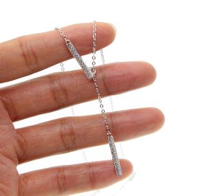 Collier Wholelariat y Rhodium plaqué 925 Silver Silver Femmes Colliers sexy avec Double Cz Bar Charm Simple Fashion2257204