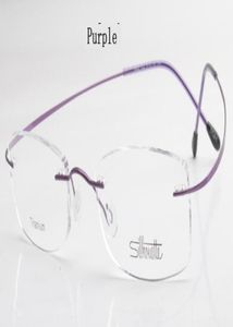 WholeLuxurybrand Silhouet Titanium Randloze Optische Brilmontuur Geen Schroef Recept Bril Met Bax 8423405