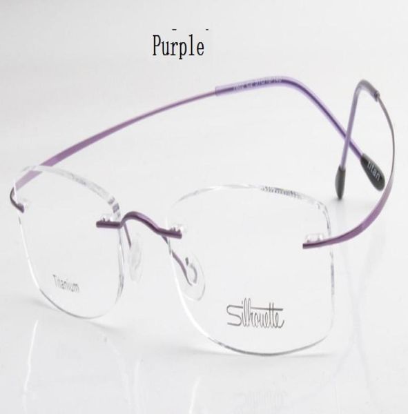 WholeLuxurybrand silueta titanio sin montura gafas ópticas marco sin tornillo gafas graduadas con Bax 2980084