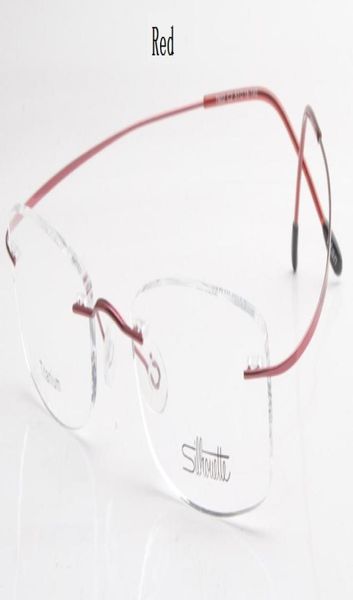 Wholeluxurybrand silhouette titane rimless verres d'optique Cadre sans vis sur ordonnance avec Bax 6051768