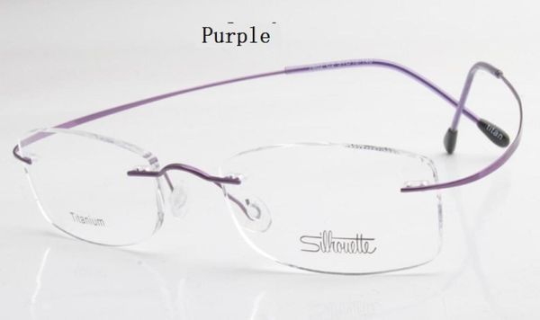 Wholeluxurybrand silhouette titanium rimless optical lunettes sans vis de prescription de vis de vis