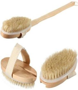 Wholenatural Long Massage Handle Broche en bois Brosse de salle de bain Douche de salle de bain Spa Spa Époudeur détachable 7476565