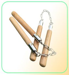 Wholenew Aankomst Bruce Lee Nunchaku Wooden Fitness Martial ArtsStage Show oefenbenodigdheden en buiten voor Keep Health8656627