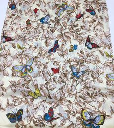 WholeNew marque foulards en soie 180CM 65CM 100 soie imprimé motif fleur papillon ourlet à la main longue écharpe pour les femmes 8572883