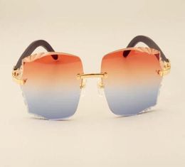 WholeNew usine directe lunettes de soleil de mode de luxe 3524014 lunettes de soleil en bois noir naturel gravure lentilles privé personnalisé e5981809