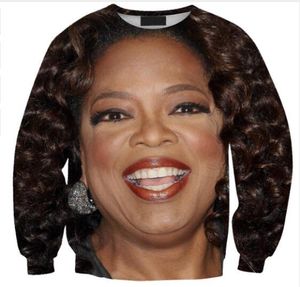 Toda la nueva moda para mujer y hombre Oprah divertida sudadera informal con estampado 3D Tops de talla grande QQy029920833